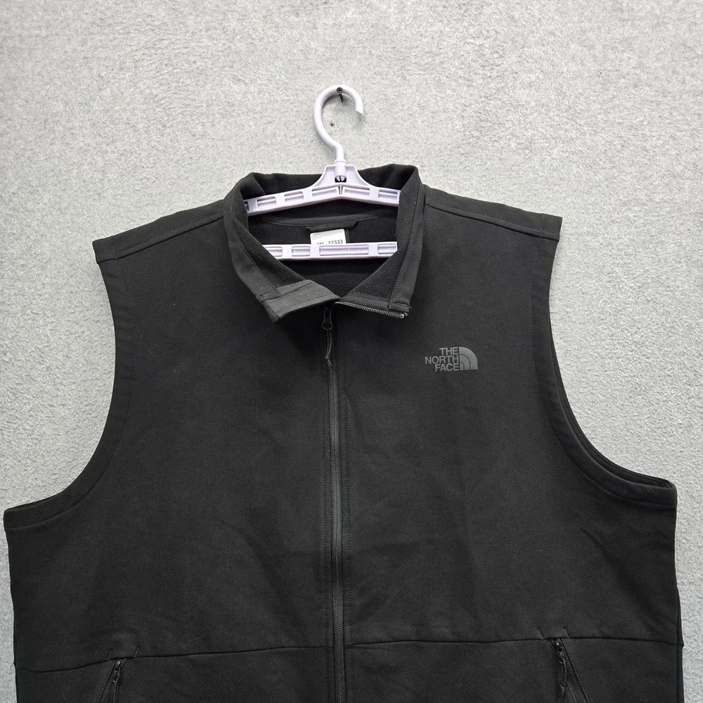 The North Face Men Jacket XXL Black Vest Fleece Apex Activewear Zipper